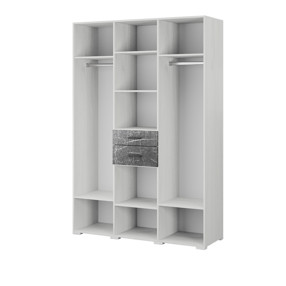 Шкаф 3-хств. Теана ясень анкор светлый/МДФ мрамор дарк