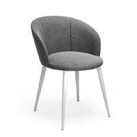 Стул Лилит ULTRA GREY каркас белый